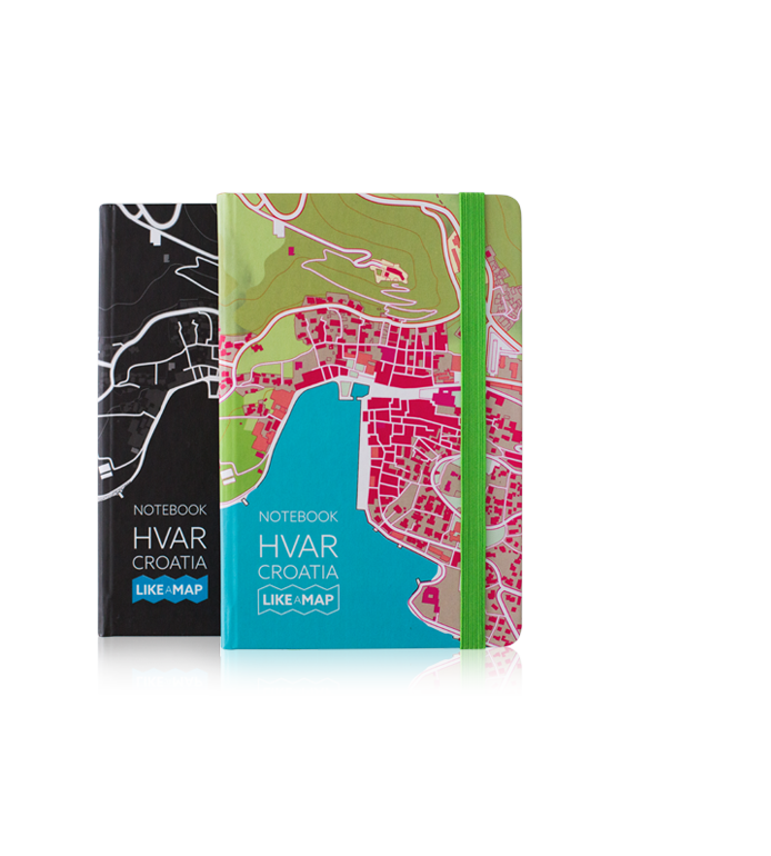 island hvar notebook with designed map prints island hvar notebook with designed map prints